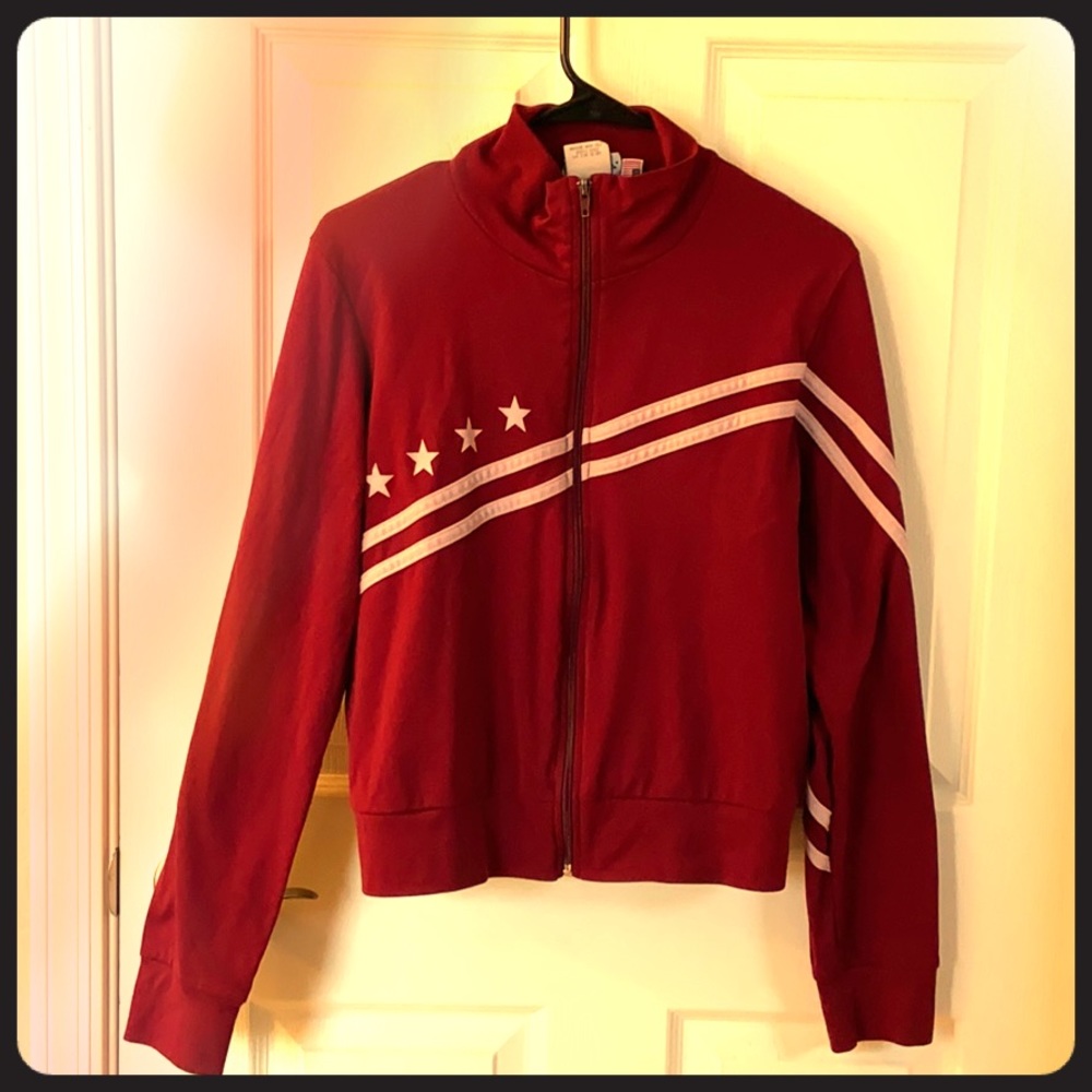Red Jacket with Pink Stars